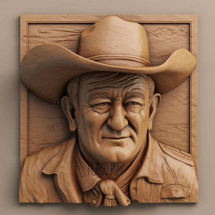 John Wayne 4 stl model for CNC